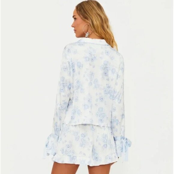 NWT Limited Edition Beach Riot Aurora & Luna Pj Set Baby Blue Floral - Picture 4 of 7